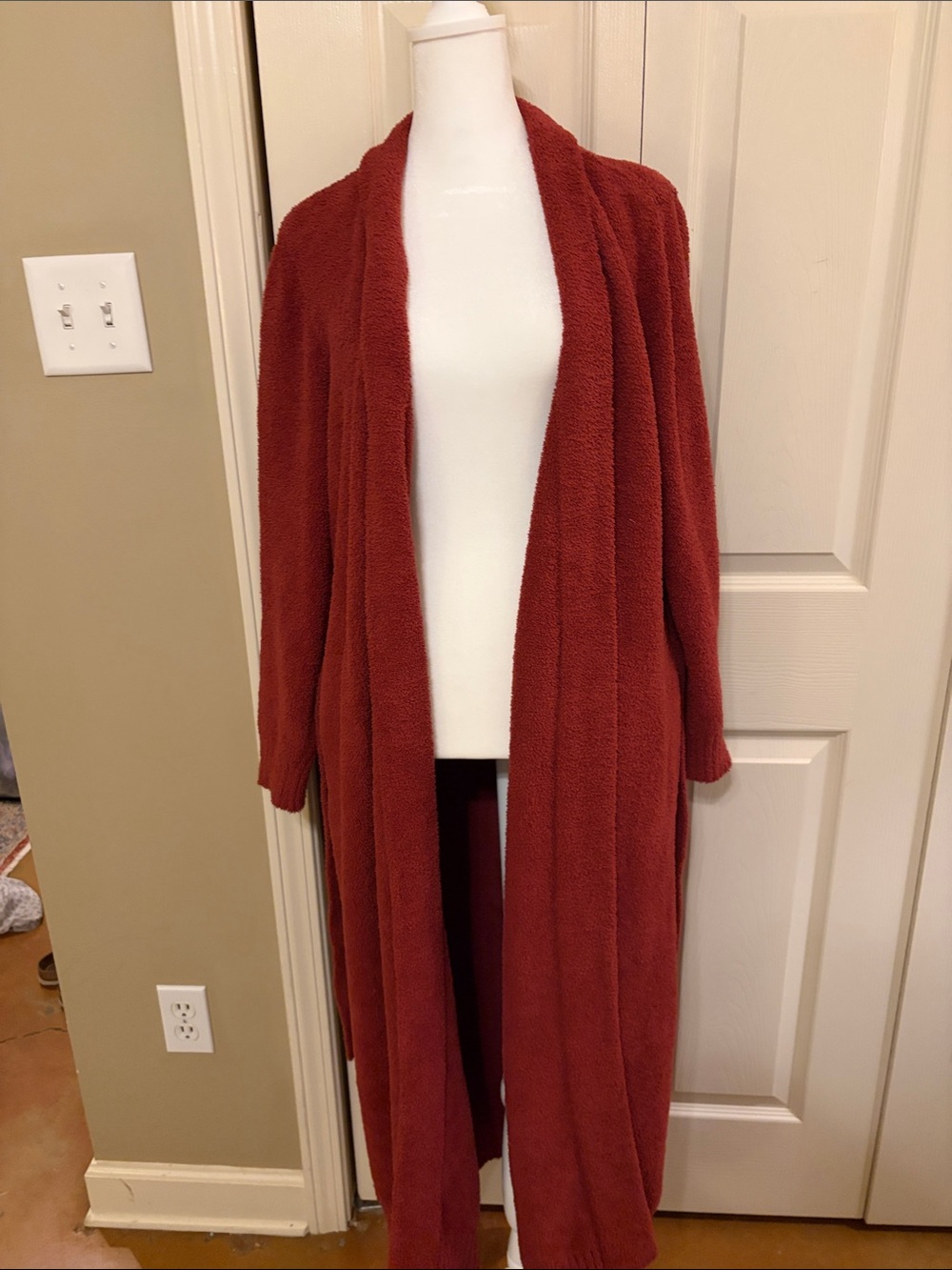 UGG Women's Long Open-Front Robe in Rust